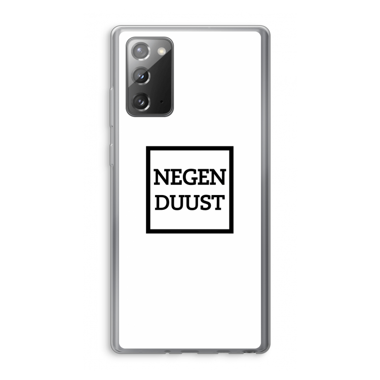 Negenduust vierkant: Samsung Galaxy Note 20 / Note 20 5G Transparant Hoesje