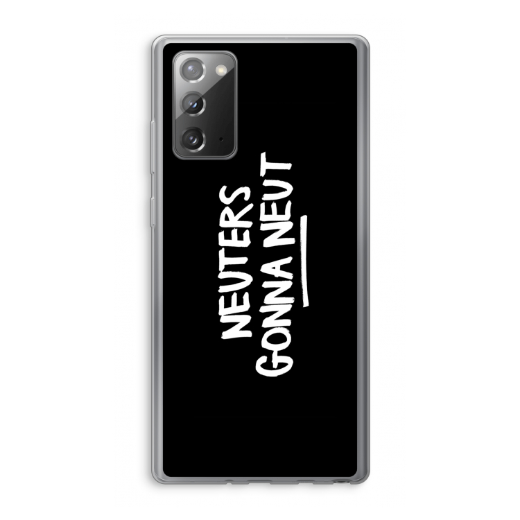 Neuters (zwart): Samsung Galaxy Note 20 / Note 20 5G Transparant Hoesje