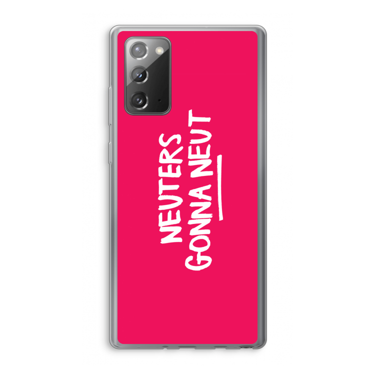 Neuters (roze): Samsung Galaxy Note 20 / Note 20 5G Transparant Hoesje