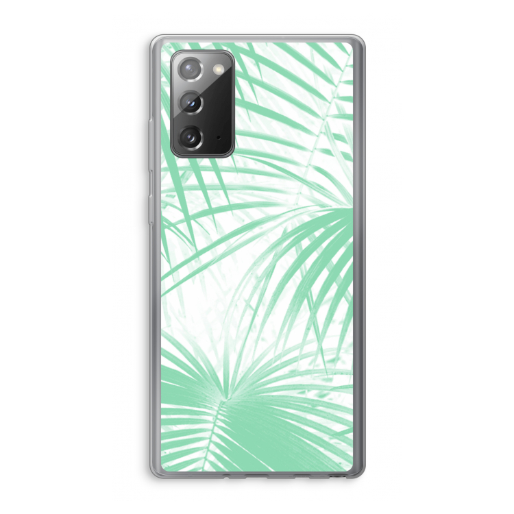 Palmbladeren: Samsung Galaxy Note 20 / Note 20 5G Transparant Hoesje