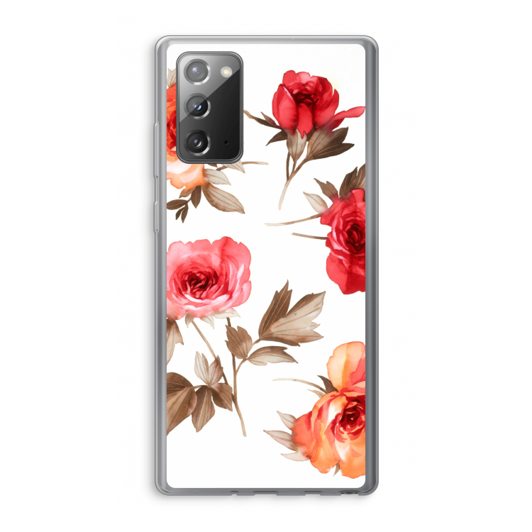 Roosjes: Samsung Galaxy Note 20 / Note 20 5G Transparant Hoesje