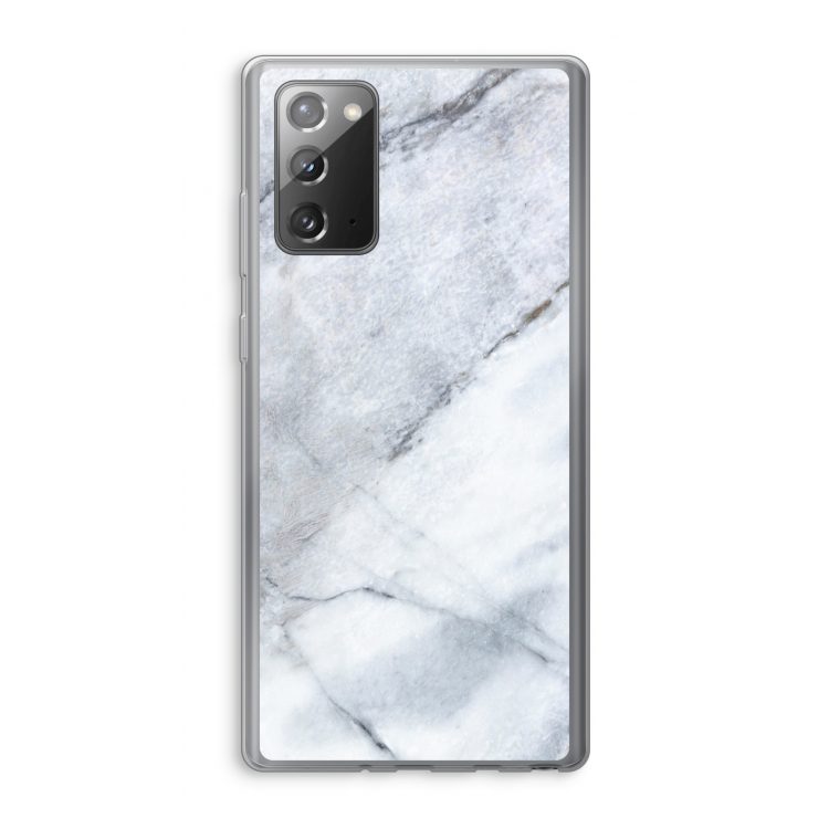 Witte marmer: Samsung Galaxy Note 20 / Note 20 5G Transparant Hoesje