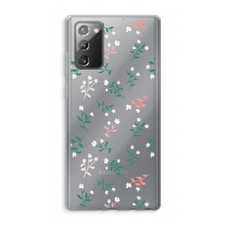 Small white flowers: Samsung Galaxy Note 20 / Note 20 5G Transparant Hoesje