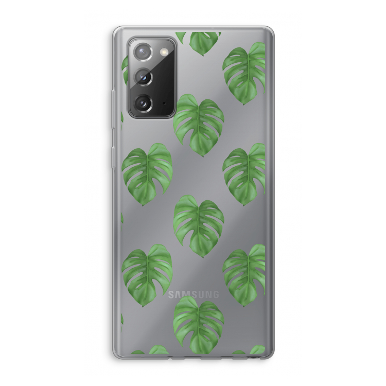 Monstera leaves: Samsung Galaxy Note 20 / Note 20 5G Transparant Hoesje
