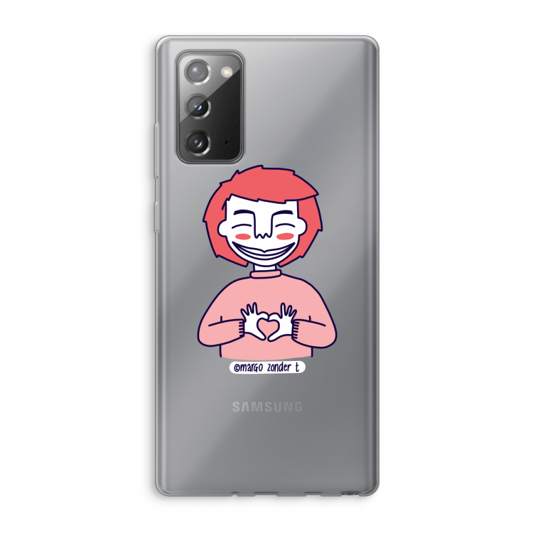 Hartje: Samsung Galaxy Note 20 / Note 20 5G Transparant Hoesje