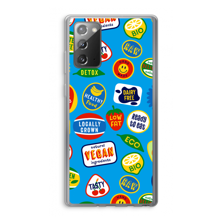Fruitsticker: Samsung Galaxy Note 20 / Note 20 5G Transparant Hoesje