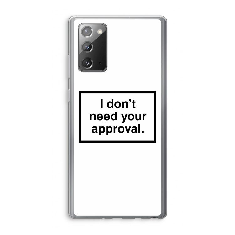 Don't need approval: Samsung Galaxy Note 20 / Note 20 5G Transparant Hoesje