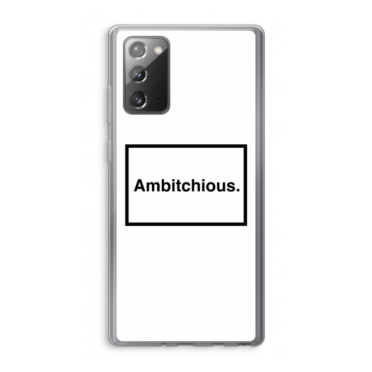 Ambitchious: Samsung Galaxy Note 20 / Note 20 5G Transparant Hoesje