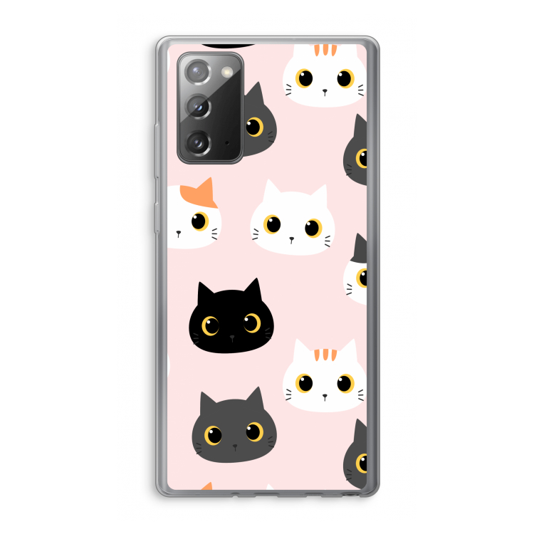 Katten: Samsung Galaxy Note 20 / Note 20 5G Transparant Hoesje