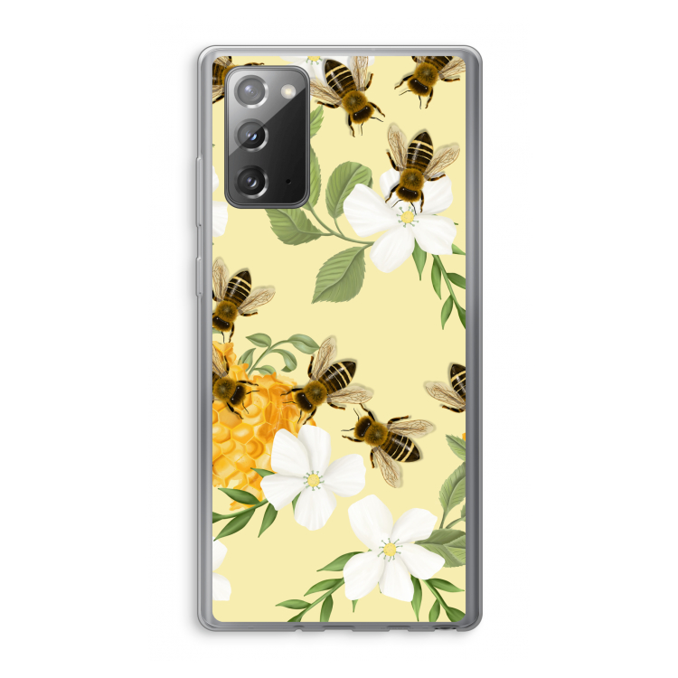 No flowers without bees: Samsung Galaxy Note 20 / Note 20 5G Transparant Hoesje