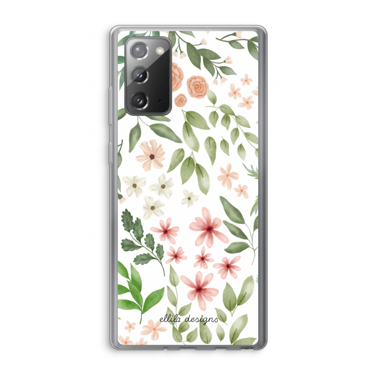 Botanical sweet flower heaven: Samsung Galaxy Note 20 / Note 20 5G Transparant Hoesje