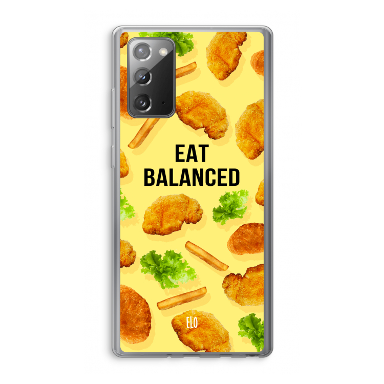 Eat Balanced: Samsung Galaxy Note 20 / Note 20 5G Transparant Hoesje