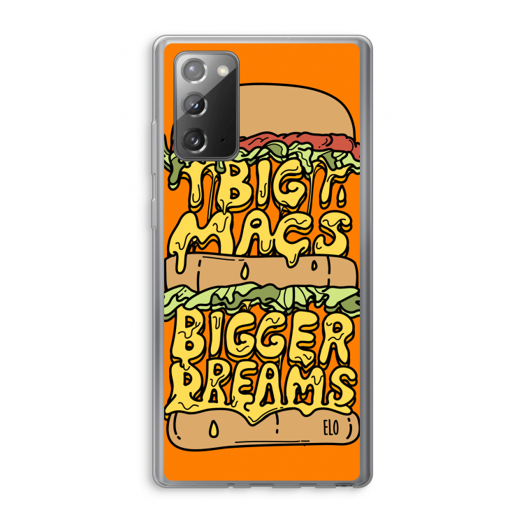 Big Macs Bigger Dreams: Samsung Galaxy Note 20 / Note 20 5G Transparant Hoesje