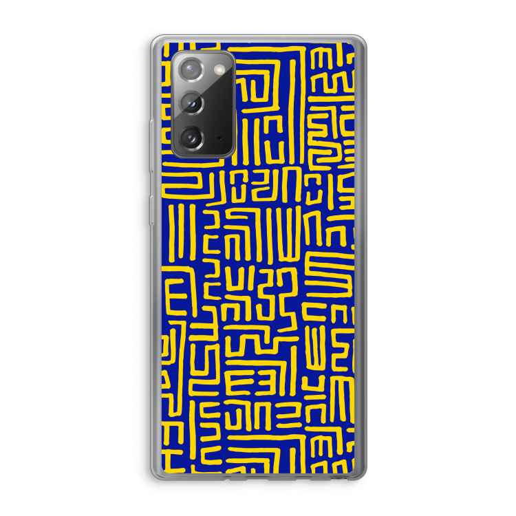 Majorelle Blue Print: Samsung Galaxy Note 20 / Note 20 5G Transparant Hoesje