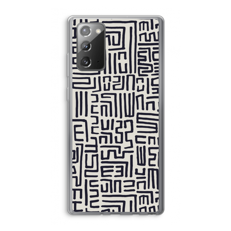 Moroccan Print: Samsung Galaxy Note 20 / Note 20 5G Transparant Hoesje