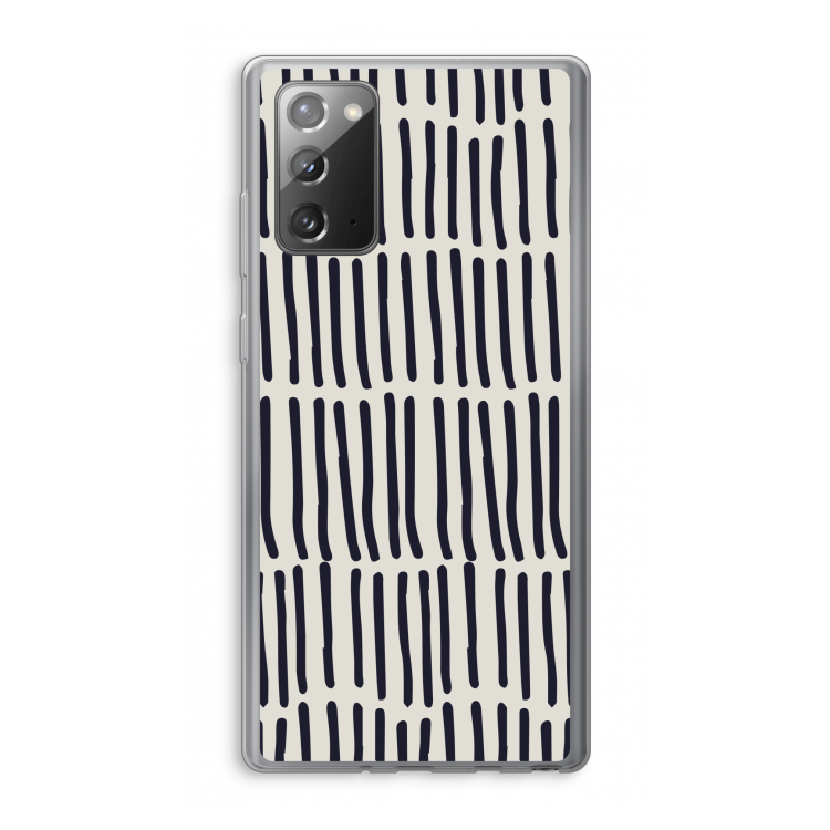 Moroccan stripes: Samsung Galaxy Note 20 / Note 20 5G Transparant Hoesje
