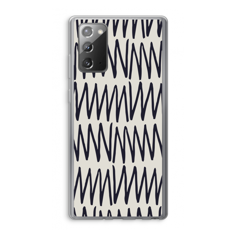 Marrakech Zigzag: Samsung Galaxy Note 20 / Note 20 5G Transparant Hoesje
