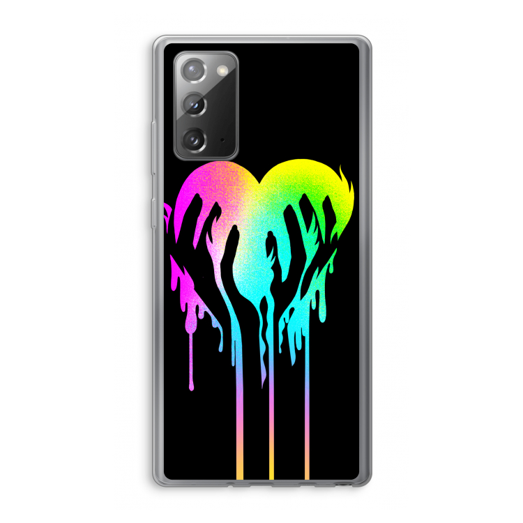 Hold My Heart: Samsung Galaxy Note 20 / Note 20 5G Transparant Hoesje