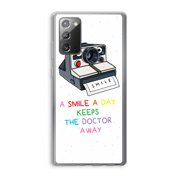 Smile: Samsung Galaxy Note 20 / Note 20 5G Transparant Hoesje