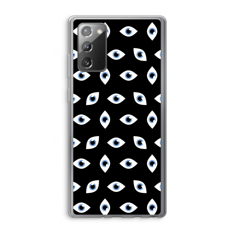 Eyes pattern: Samsung Galaxy Note 20 / Note 20 5G Transparant Hoesje