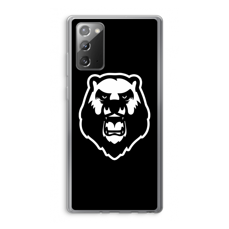 Angry Bear (black): Samsung Galaxy Note 20 / Note 20 5G Transparant Hoesje