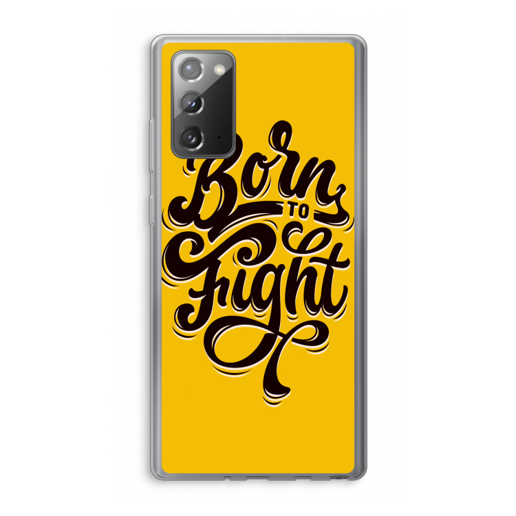 Born to Fight: Samsung Galaxy Note 20 / Note 20 5G Transparant Hoesje