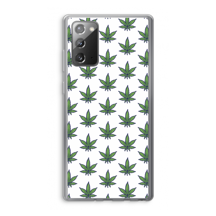 Weed: Samsung Galaxy Note 20 / Note 20 5G Transparant Hoesje