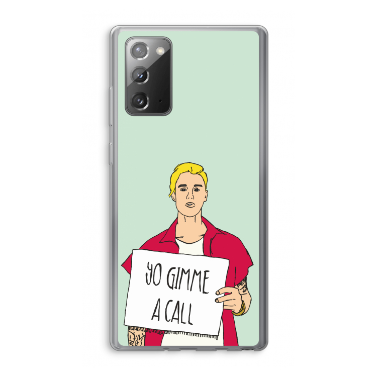 Gimme a call: Samsung Galaxy Note 20 / Note 20 5G Transparant Hoesje