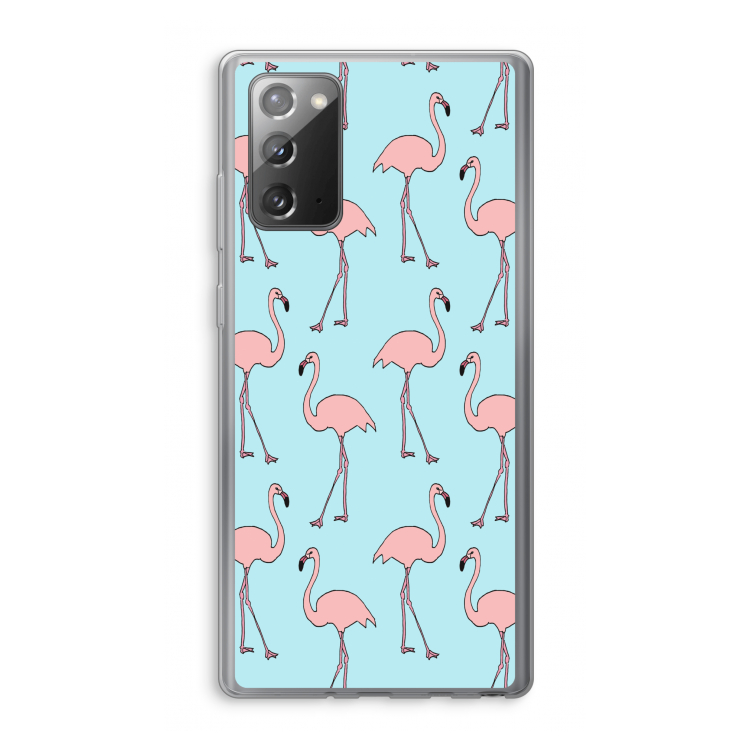 Anything Flamingoes: Samsung Galaxy Note 20 / Note 20 5G Transparant Hoesje