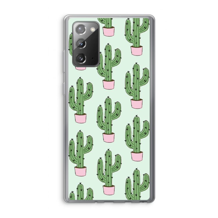 Cactus Lover: Samsung Galaxy Note 20 / Note 20 5G Transparant Hoesje