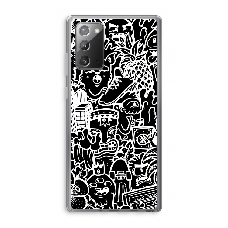 Vexx Black Mixtape: Samsung Galaxy Note 20 / Note 20 5G Transparant Hoesje