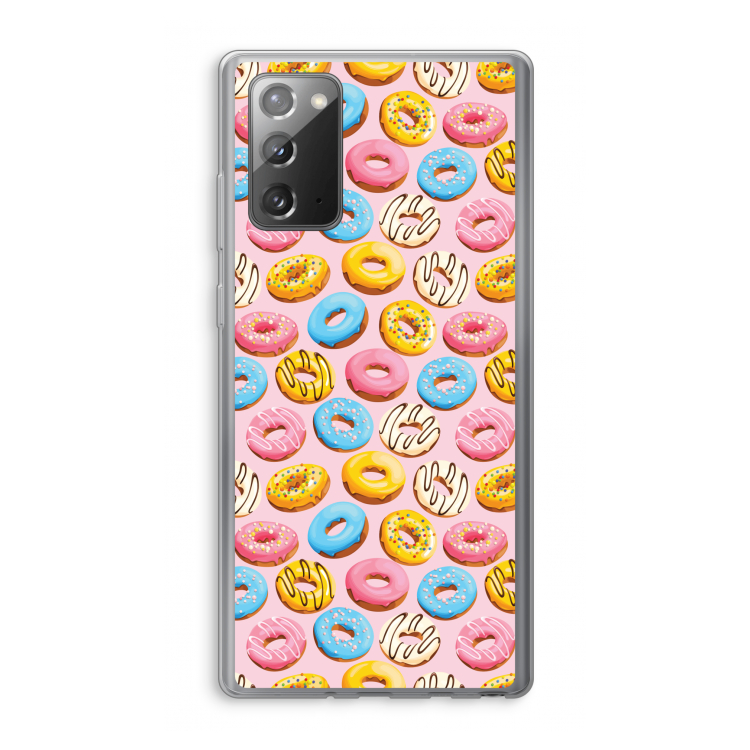 Pink donuts: Samsung Galaxy Note 20 / Note 20 5G Transparant Hoesje