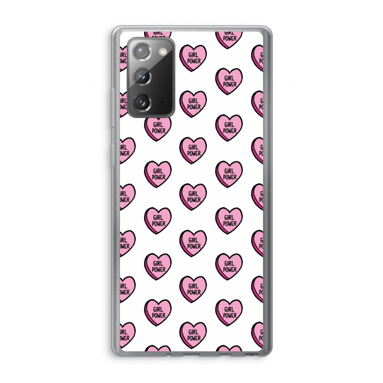 GIRL POWER: Samsung Galaxy Note 20 / Note 20 5G Transparant Hoesje