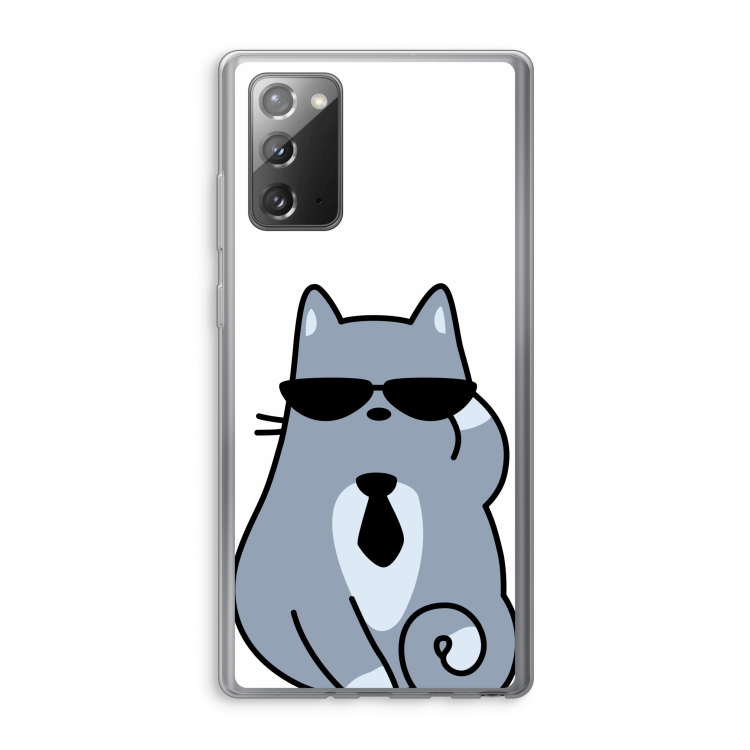 Cool cat: Samsung Galaxy Note 20 / Note 20 5G Transparant Hoesje
