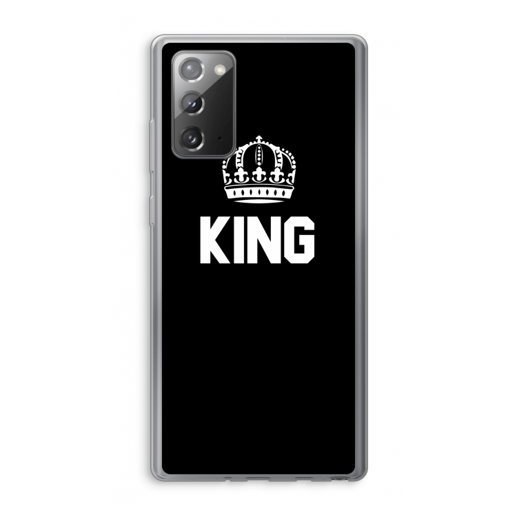 King zwart: Samsung Galaxy Note 20 / Note 20 5G Transparant Hoesje