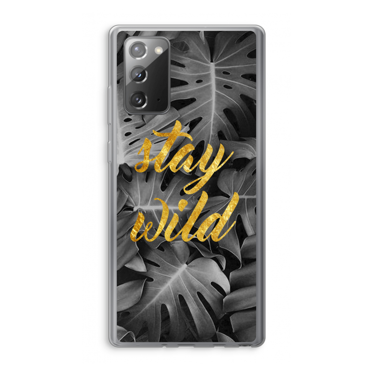Stay wild: Samsung Galaxy Note 20 / Note 20 5G Transparant Hoesje
