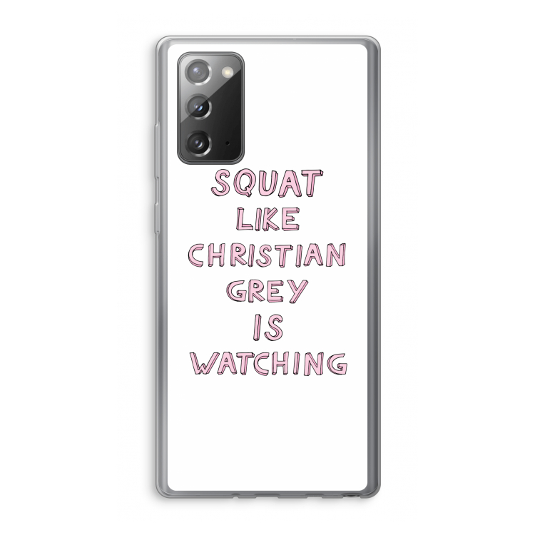 Christian Grey: Samsung Galaxy Note 20 / Note 20 5G Transparant Hoesje