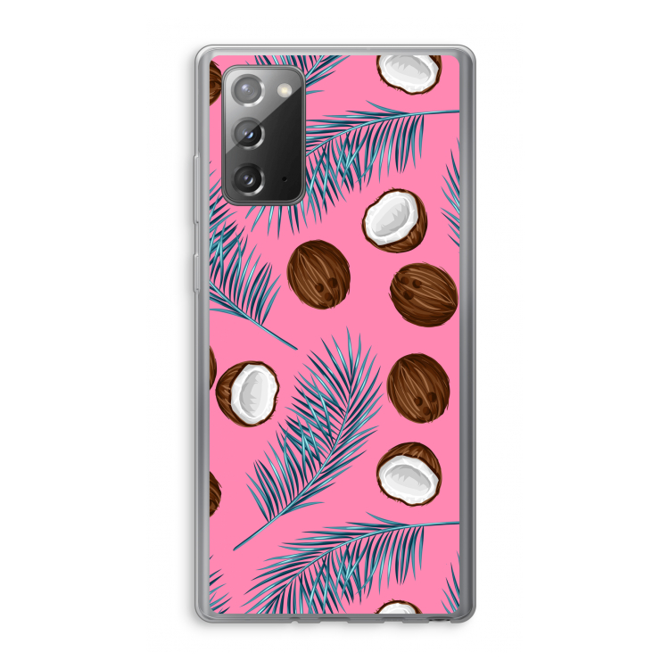 Kokosnoot roze: Samsung Galaxy Note 20 / Note 20 5G Transparant Hoesje