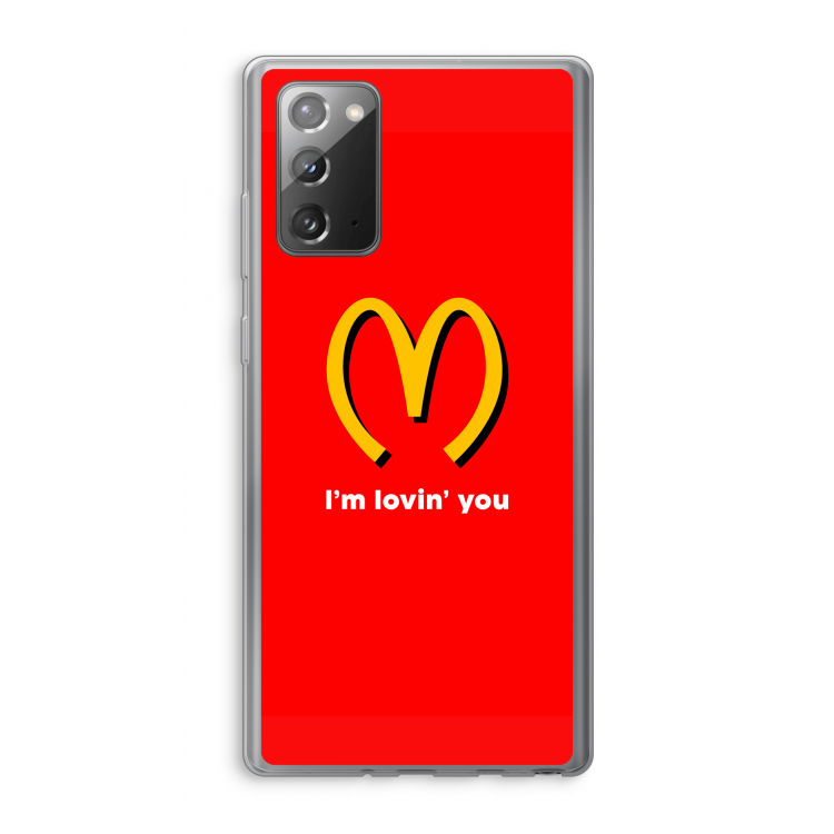 I'm lovin' you: Samsung Galaxy Note 20 / Note 20 5G Transparant Hoesje