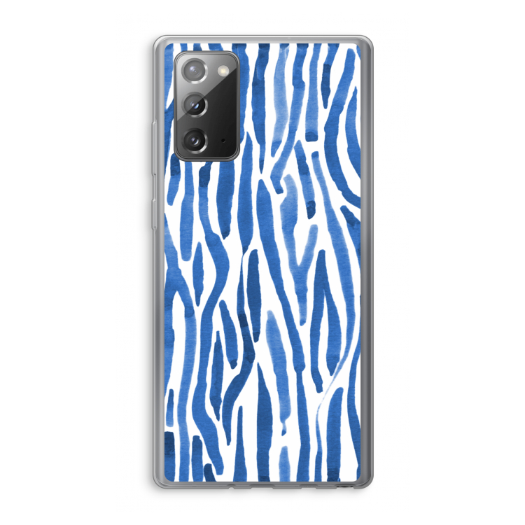 Blauwe nerven: Samsung Galaxy Note 20 / Note 20 5G Transparant Hoesje