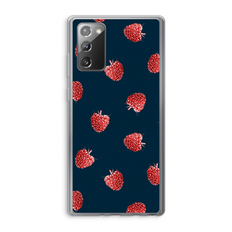 Framboosjes: Samsung Galaxy Note 20 / Note 20 5G Transparant Hoesje