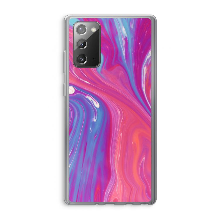 Paarse stroom: Samsung Galaxy Note 20 / Note 20 5G Transparant Hoesje