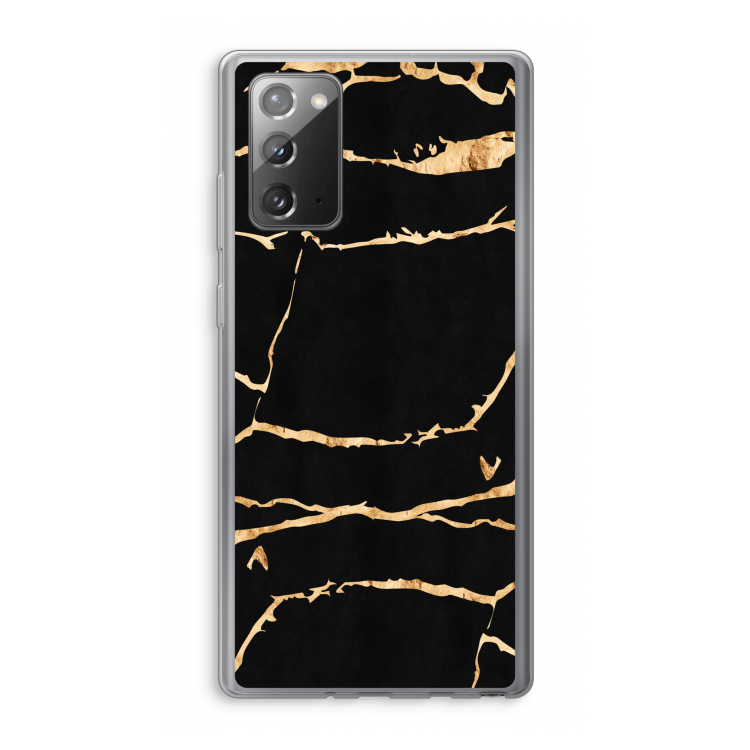Gouden marmer: Samsung Galaxy Note 20 / Note 20 5G Transparant Hoesje