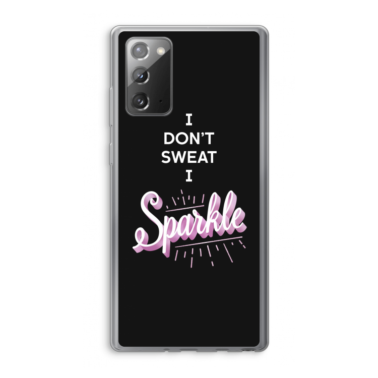 Sparkle quote: Samsung Galaxy Note 20 / Note 20 5G Transparant Hoesje