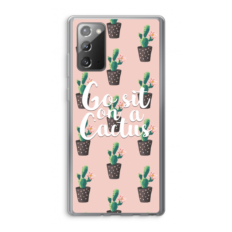 Cactus quote: Samsung Galaxy Note 20 / Note 20 5G Transparant Hoesje