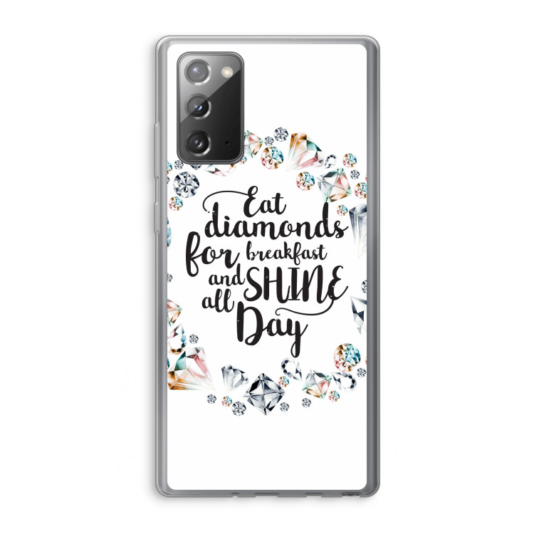 Diamonds: Samsung Galaxy Note 20 / Note 20 5G Transparant Hoesje