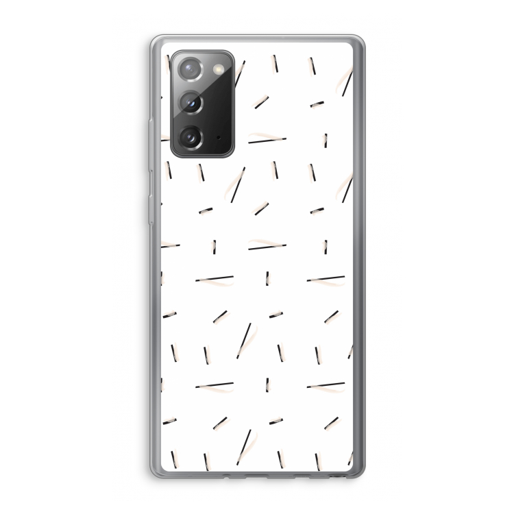 Hipster stripes: Samsung Galaxy Note 20 / Note 20 5G Transparant Hoesje