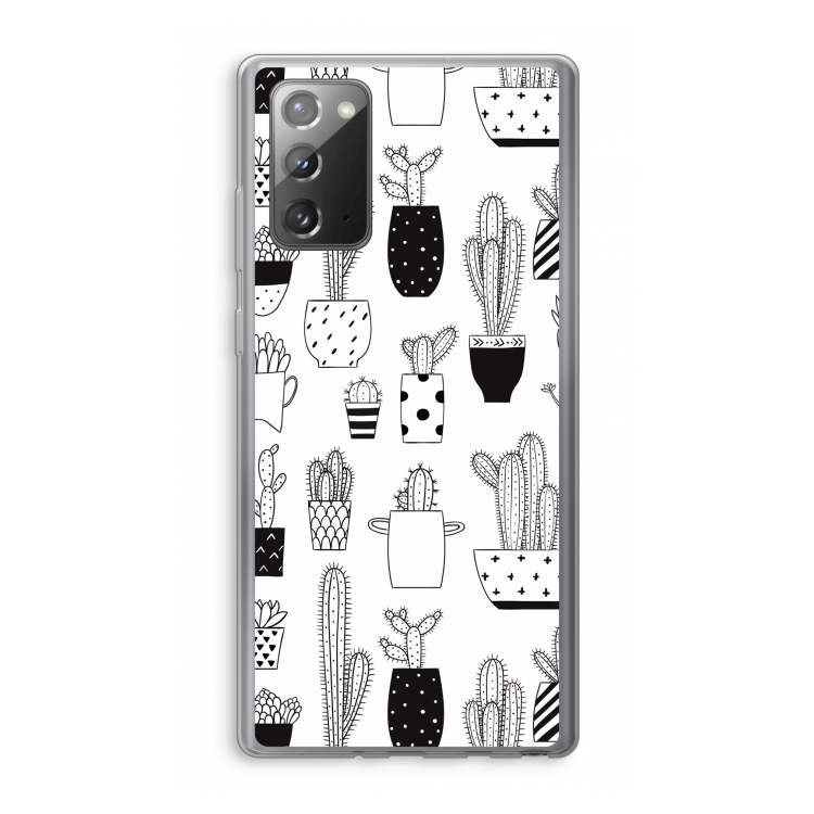 Cactusmotief: Samsung Galaxy Note 20 / Note 20 5G Transparant Hoesje