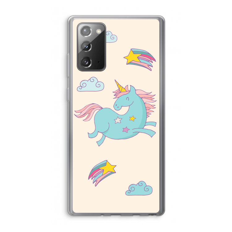 Vliegende eenhoorn: Samsung Galaxy Note 20 / Note 20 5G Transparant Hoesje