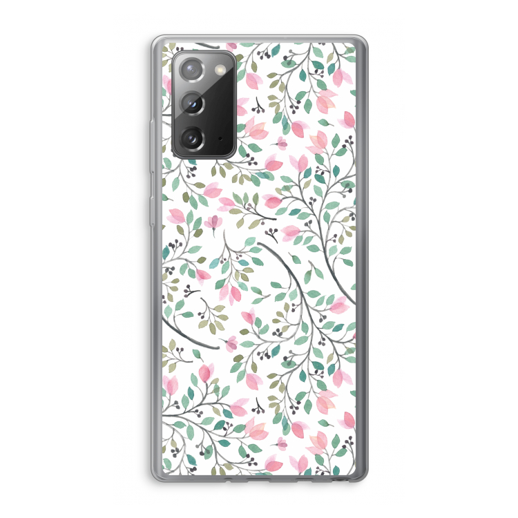 Sierlijke bloemen: Samsung Galaxy Note 20 / Note 20 5G Transparant Hoesje